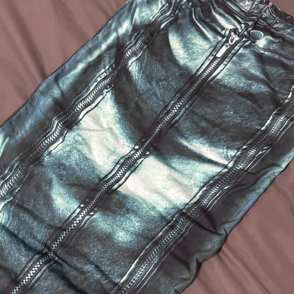 Fashion Nova Teal Spandex Printed Skirt Set - Picture 8 of 12